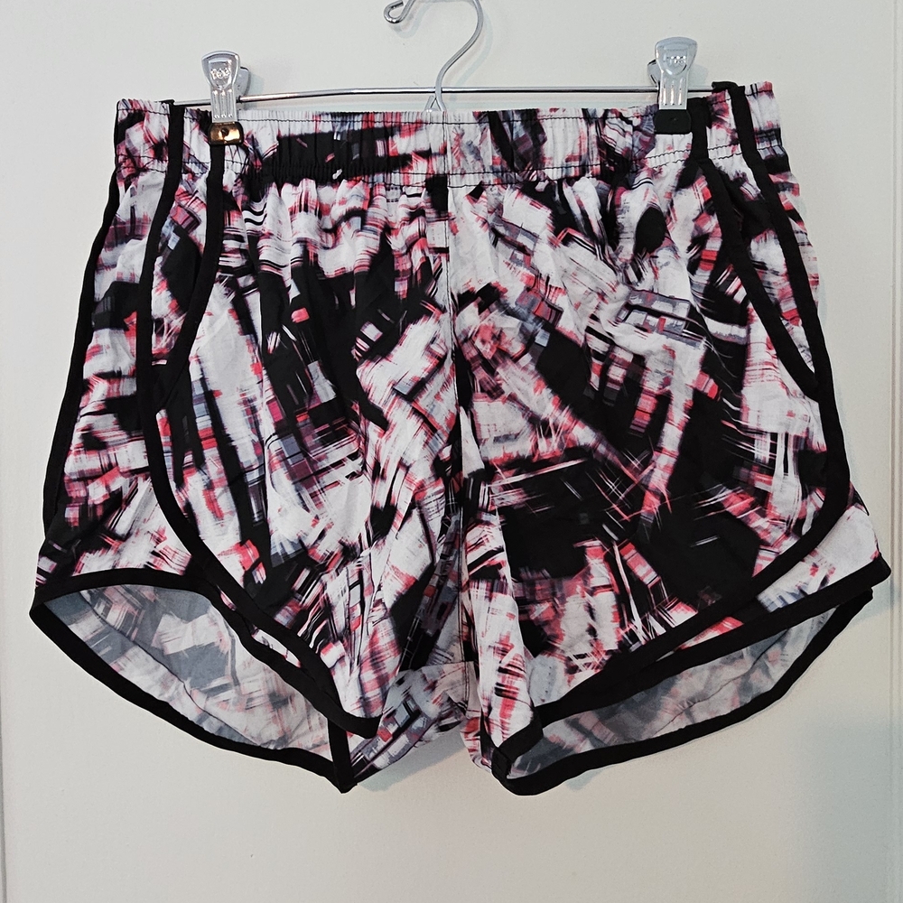 Calvin Klein Black and White Running Shorts with Lining